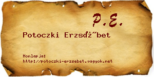 Potoczki Erzsébet névjegykártya